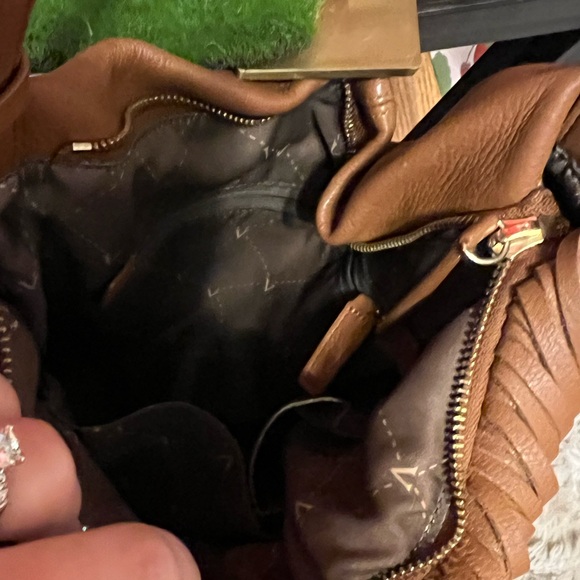 Vince Camuto Irene Fringe Hazelnut/Brown Leather Hobo - Picture 3 of 9